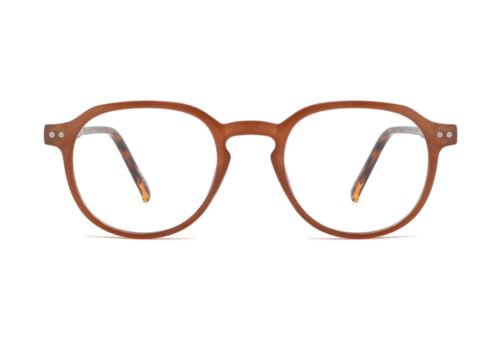 Optical-Eyeglasses-Round-Oval-Caramel-Color-Unisex